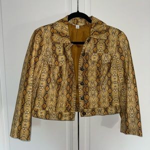 BAR III snake print cropped jacket barely used great condition!!!!!